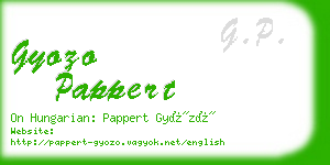 gyozo pappert business card